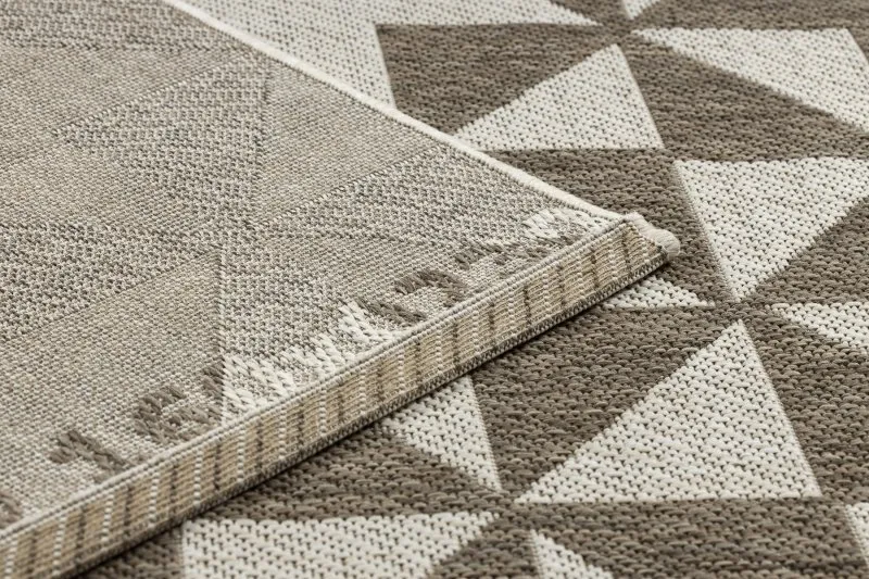 DYWAN SZNURKOWY SIZAL FLOORLUX 20489 champagne / taupe TRÓJKĄTY