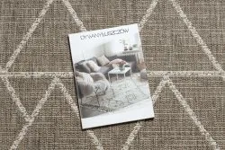 DYWAN SZNURKOWY SIZAL FLOORLUX 20508 taupe / champagne TRÓJKĄTY