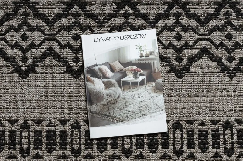 Covor sisal Floorlux 20510 argintiu si negru