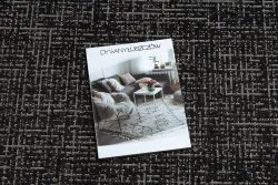 Covor sisal Floorlux Cerc 20401 Cadru negru si argintiu