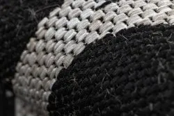 Covor sisal Floorlux 20608 marocani trellis negru si argintiu