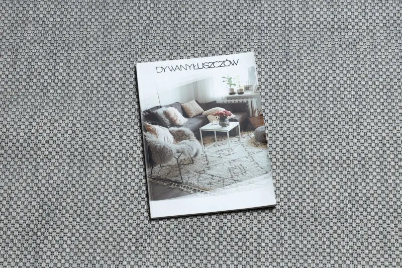 Covor sisal Flat 48663/037 uniformă argintiu