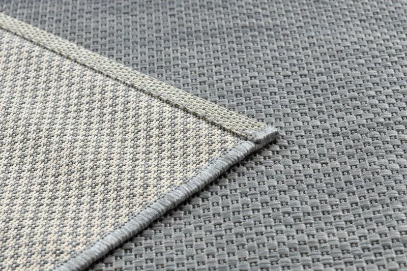 Covor sisal Flat 48663/037 uniformă argintiu