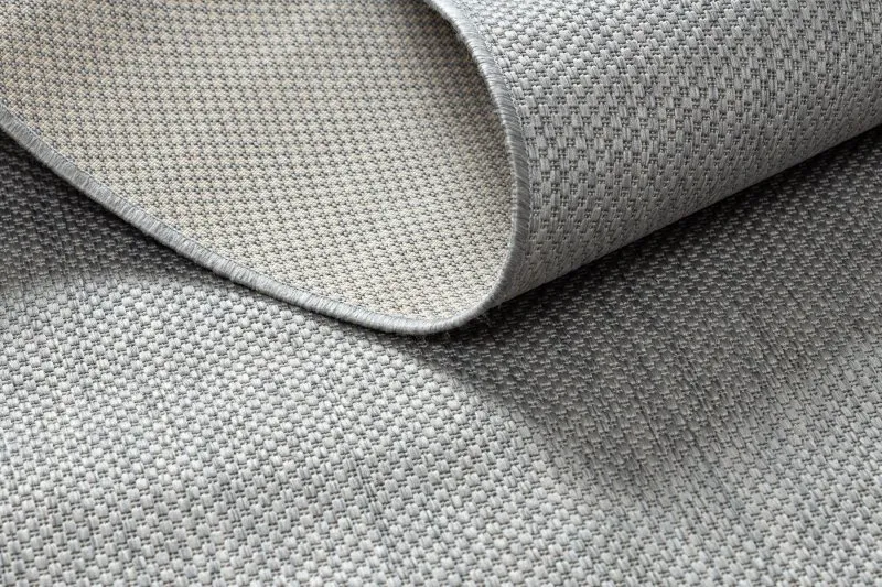 Covor sisal Flat 48663/037 uniformă argintiu