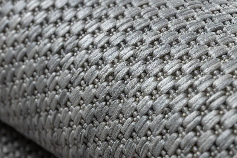 Covor sisal Flat 48663/037 uniformă argintiu