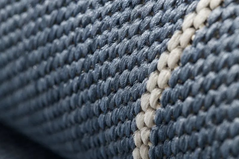 Covor sisal Flat 48721/591 Cuburi 3D albastru