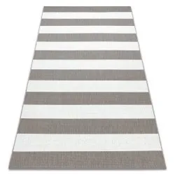Covor sisal Flat 48644686 Stripes alb bej