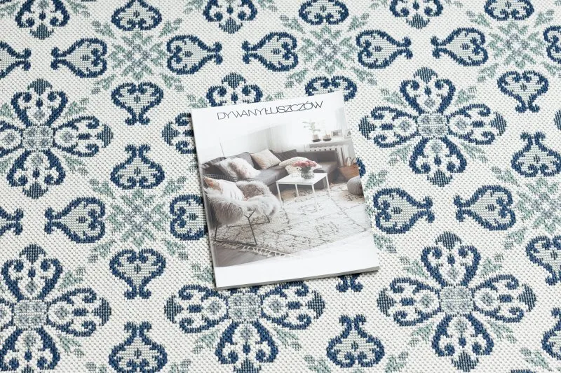 Covor sisal Color 19246/969 Flori alb