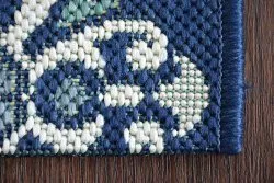 Covor sisal Color 19246/699 Flori albastru