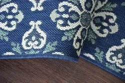 Covor sisal Color 19246/699 Flori albastru