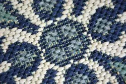 Covor sisal Color 19246/699 Flori albastru