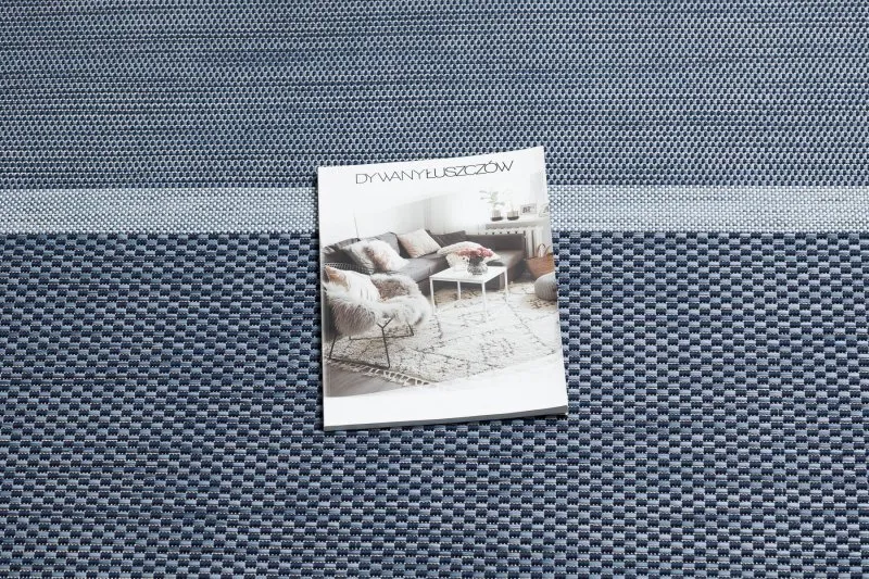 Covor sisal Color 47011/309 Benzi albastru