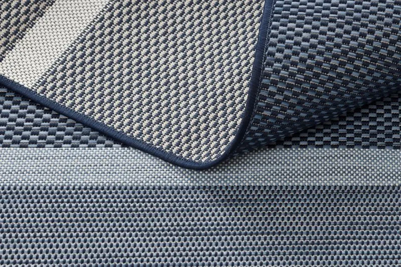 Covor sisal Color 47011/309 Benzi albastru