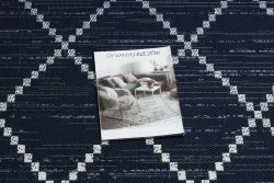 Covor sisal Color 47268/309 Caro Pătrate albastru