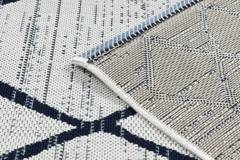Covor sisal Color 47272/396 Caro Pătrate alb