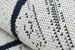 Covor sisal Color 47272/396 Caro Pătrate alb