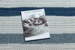 Covor COLOR 19676369 SISAL linii bej / kék