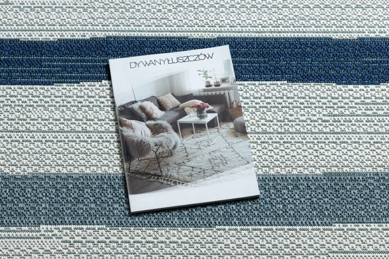 Covor COLOR 19676369 SISAL linii bej / kék
