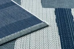 Covor COLOR 19676369 SISAL linii bej / kék