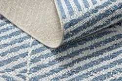 Covor COLOR 47176360 SISAL linii, triunghiuri, cikcakk bej / albastru