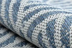 Covor COLOR 47176360 SISAL linii, triunghiuri, cikcakk bej / albastru