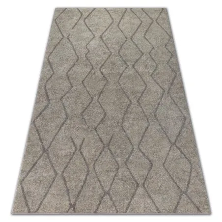 Dywan SOFT 8050 ZYGZAK BOHO krem / jasny brąz