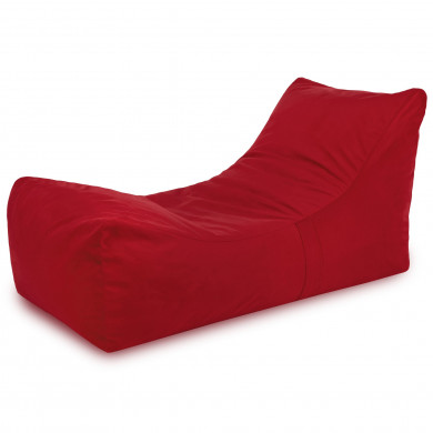 Roșu fotoliu puf lounger athens velvet