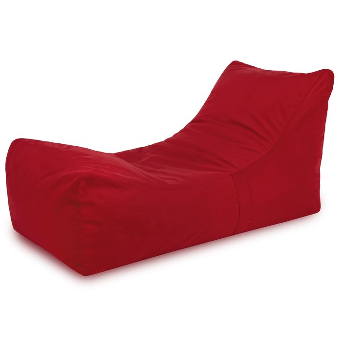 Roșu fotoliu puf lounger athens velvet