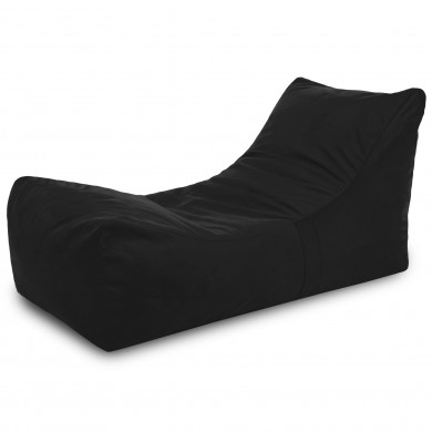 Negru fotoliu puf lounger athens velvet