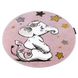 Covor PETIT ELEPHANT ELEFANT STEA cerc roz