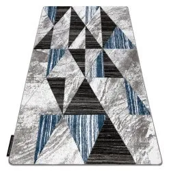Covor ALTER Nano triunghiuri albastru