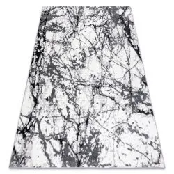 Covor modern COZY 8871 Marble, Marmură - structural două niveluri de lână gri