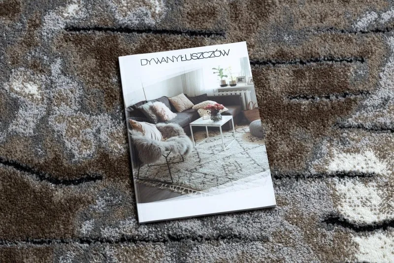 Dywan nowoczesny COZY 8876 Rio - Strukturalny, dwa poziomy runa brązowy