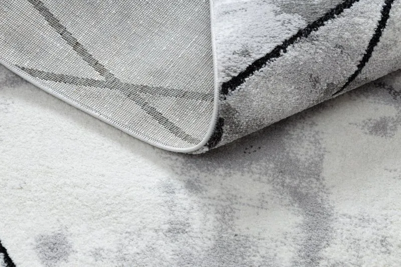Dywan nowoczesny COZY Lina, geometryczny, marmur - Strukturalny, dwa poziomy runa szary
