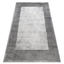 Covor NOBLE modern 9730 65 Cadru vintage - structural două niveluri cremă / gri
