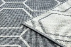 Covor SPRING 20404332 Hexagon sisal, buclat - gri