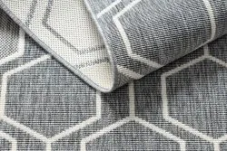 Covor SPRING 20404332 Hexagon sisal, buclat - gri