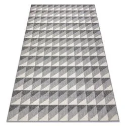 Covor SPRING 20406332 caro triunghiuri sisal, buclat - gri