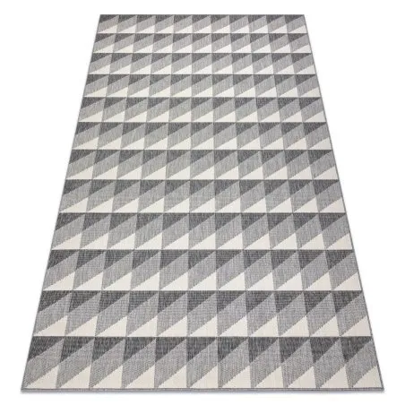 Covor SPRING 20406332 caro triunghiuri sisal, buclat - gri