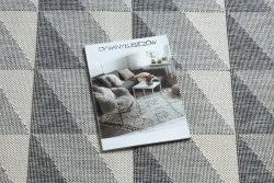 Covor SPRING 20406332 caro triunghiuri sisal, buclat - gri