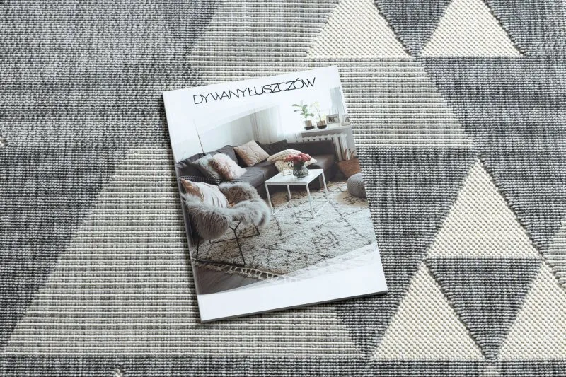 Covor SPRING 20409332 triunghiuri sisal, buclat - gri