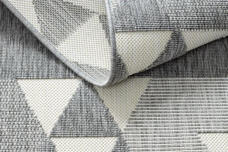 Covor SPRING 20409332 triunghiuri sisal, buclat - gri