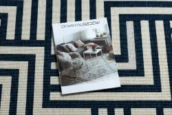 Covor SPRING 20421994 labyrinth sisal, buclat - cremă / albastru