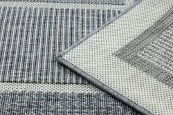 Covor SPRING 20426332 pătrate, cadru sisal, buclat - gri