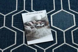 Covor SPRING 20404994 Hexagon sisal, buclat - albastru
