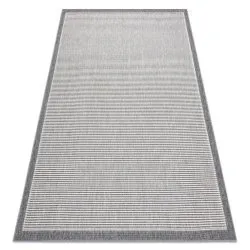 Covor SPRING 20411332 linii, cadru sisal, buclat - gri