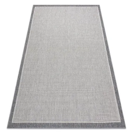 Covor SPRING 20411332 linii, cadru sisal, buclat - gri