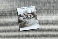 Covor SPRING 20411332 linii, cadru sisal, buclat - gri