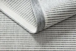Covor SPRING 20411332 linii, cadru sisal, buclat - gri