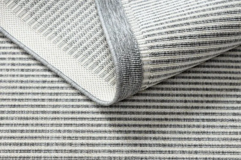 Covor SPRING 20411332 linii, cadru sisal, buclat - gri